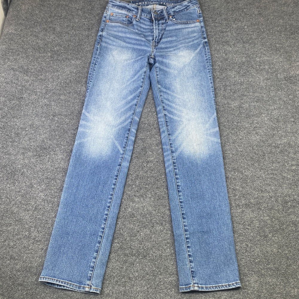 American Eagle Original Straight AirFlex+ Jeans Mens 29x34 Blue Medium Wash